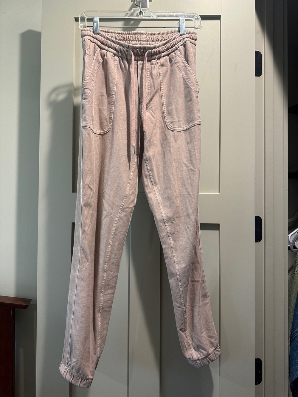 Athleta Light Pink Drawstring Jogger Pants
